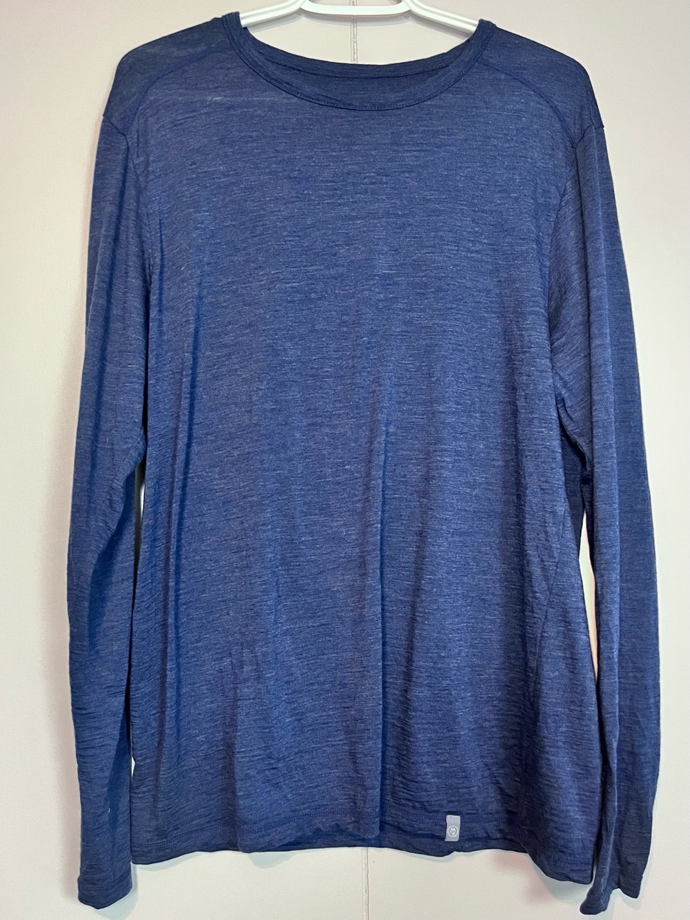 Cloudveil 100% Merino Wool Long Sleeve Base Layer Top Blue Medium